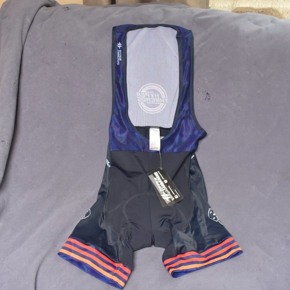 HYPER THREADS SEA OTTER CYCLING BIBSHORTS NWT US W'S SZ XL COMPETITION NAVY - Picture 1 of 6